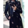 Zipper Lapel Long Sleeve PU Jacket