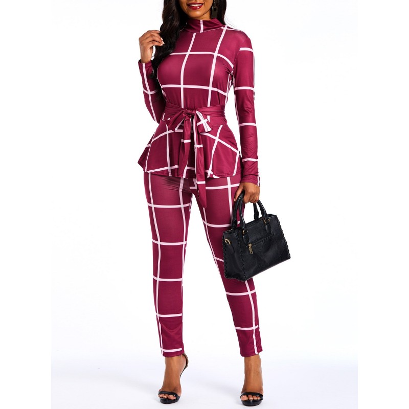 Falbala Full Length Casual Pencil Pants Slim Jumps...