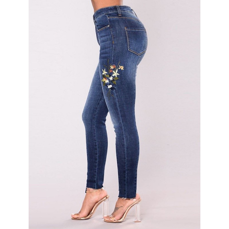 Women's Fashionable High Waist High Elastic Jeans