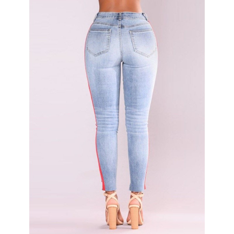 Women's High Waist Elastic Denim Jeans